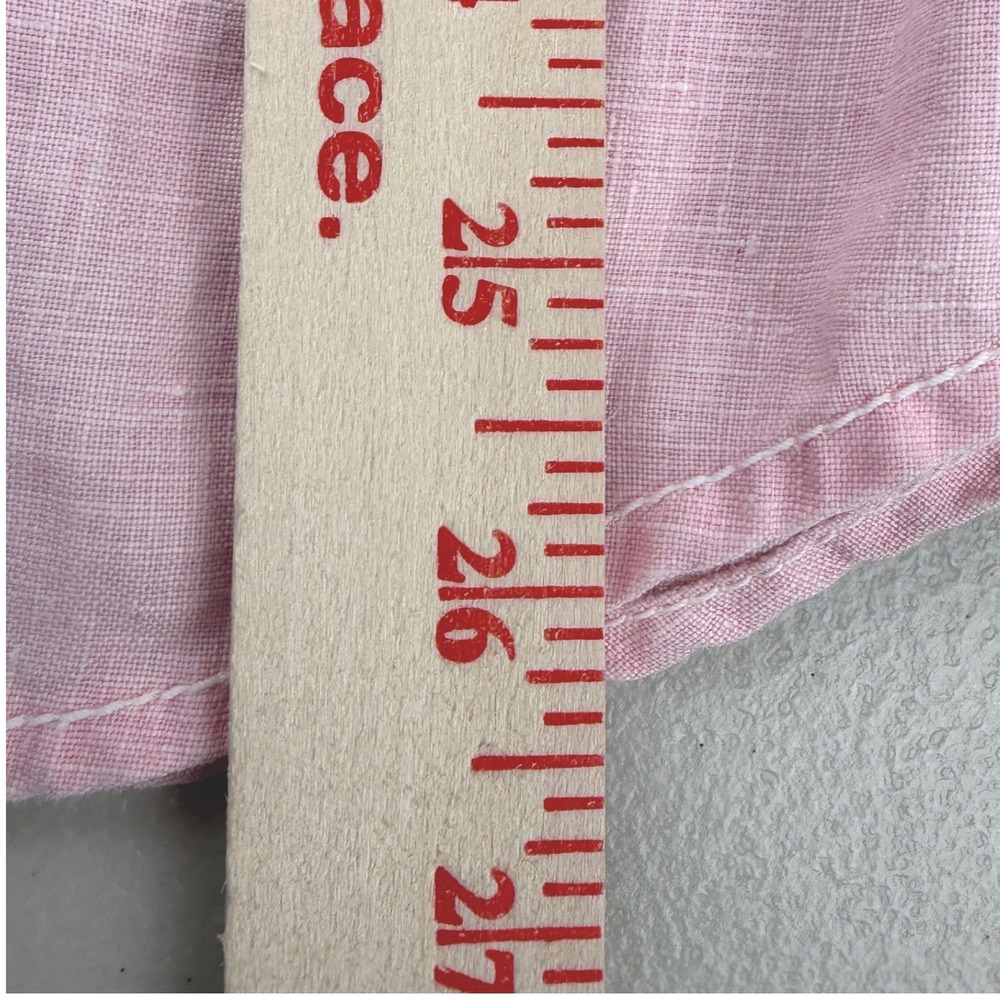 Tommy Bahama Pink Linen Long Sleeve Button Up Shirt Womens Small - Picture 8 of 9